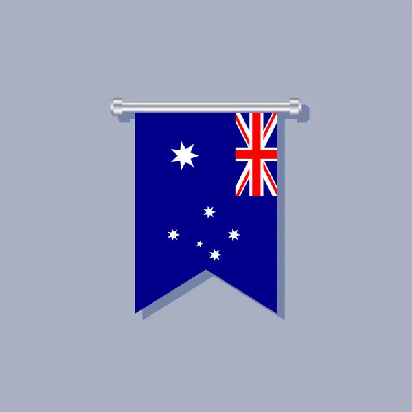 Illustration Australia Flag Template — Archivo Imágenes Vectoriales