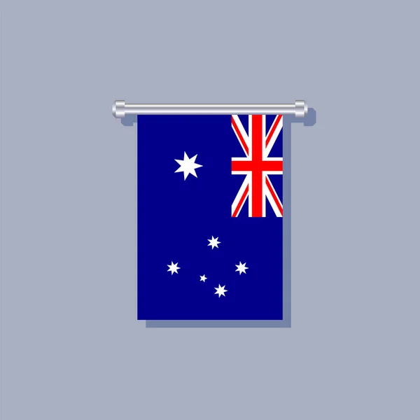 Illustration Australia Flag Template — Archivo Imágenes Vectoriales