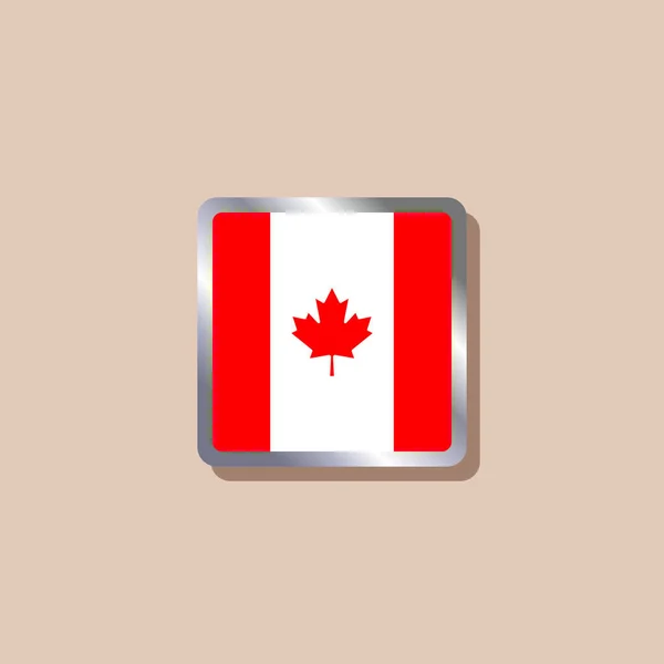 Иллюстрация Шаблона Флага Канады — стоковый вектор