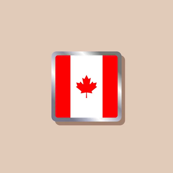 Illustration Canada Flag Template — Vettoriale Stock