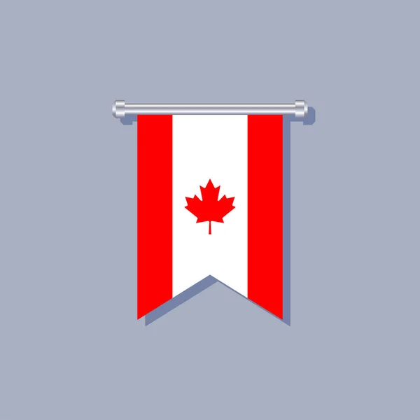 Illustration Canada Flag Template — Wektor stockowy