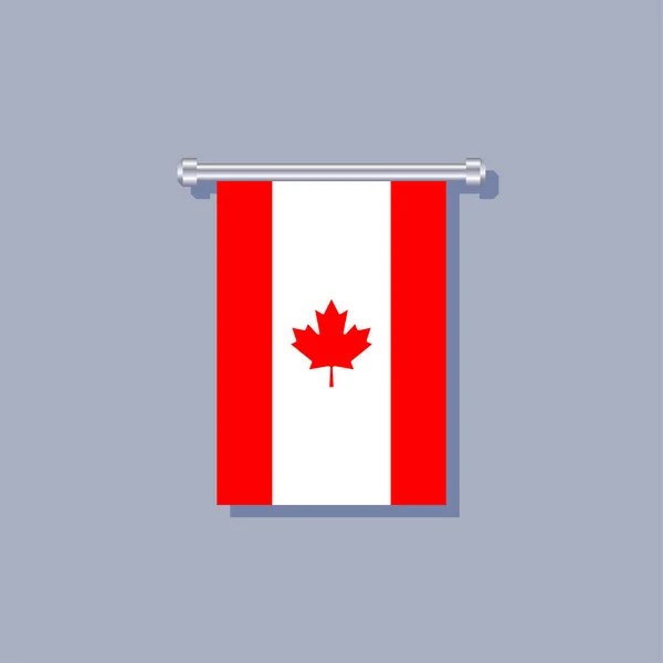 Illustration Canada Flag Template — Stok Vektör