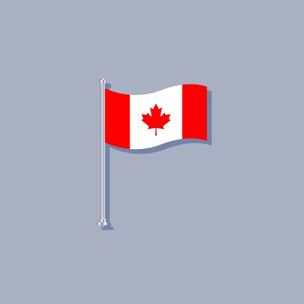Illustration Canada Flag Template — Stok Vektör