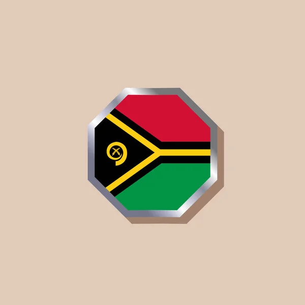 Illustration Vanuatu Flag Template — Vettoriale Stock