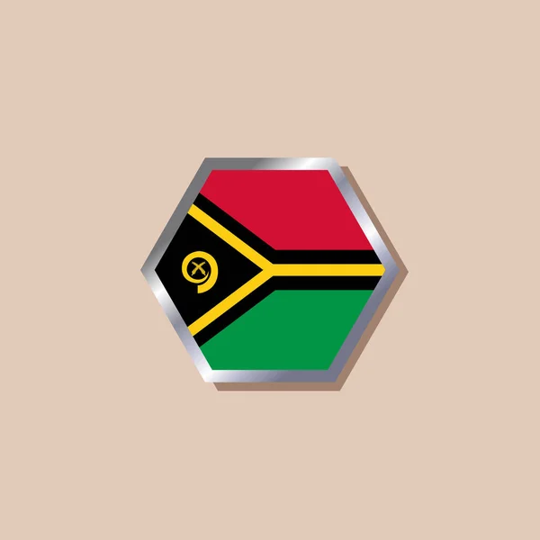 Illustration Vanuatu Flag Template — Vettoriale Stock