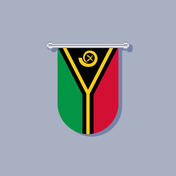 Illustration Vanuatu Flag Template — Vettoriale Stock