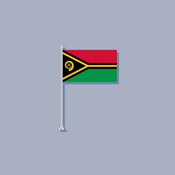 Illustration Vanuatu Flag Template — Vetor de Stock