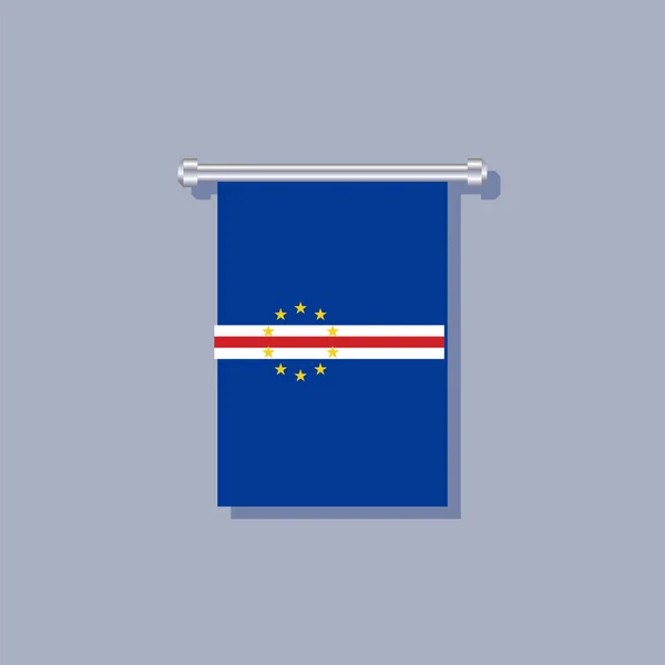 Illustration Cape Verde Flag Template — Stock vektor
