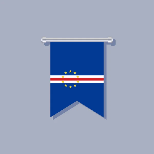 Illustration Cape Verde Flag Template — Archivo Imágenes Vectoriales