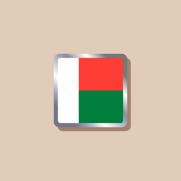 Illustration Madagascar Flag Template — ストックベクタ