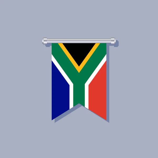 Illustration South Africa Flag Template — Stok Vektör