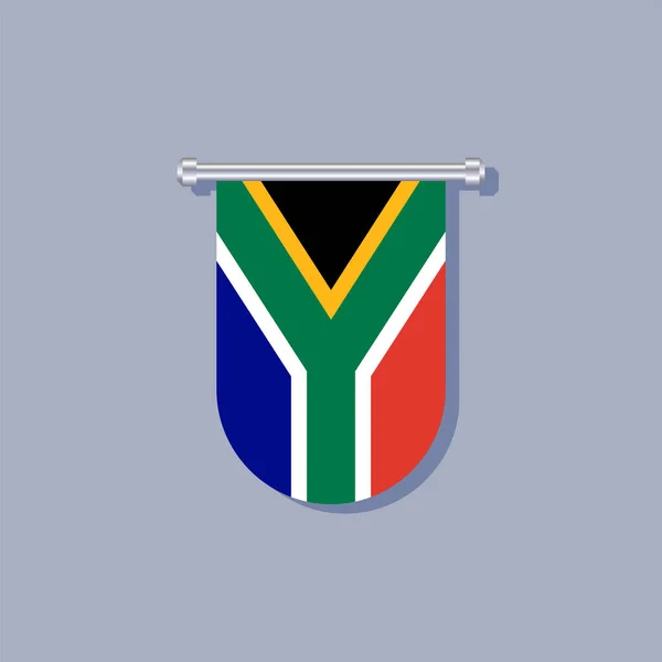 Illustration South Africa Flag Template — Stok Vektör