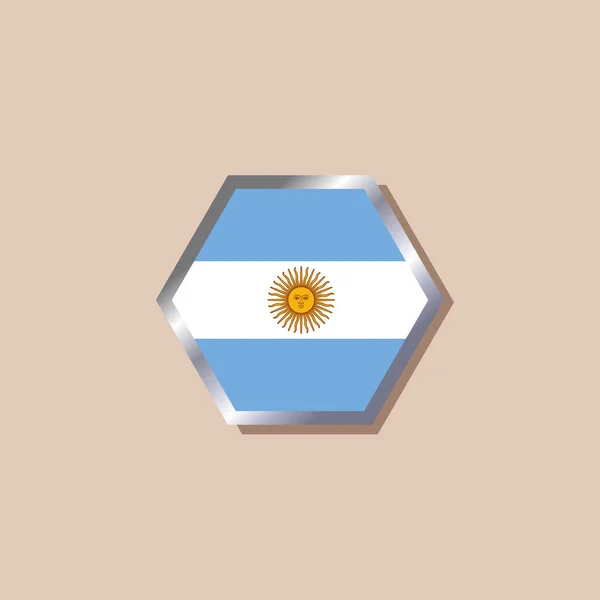 Illustration Argentina Flag Template — Stock vektor