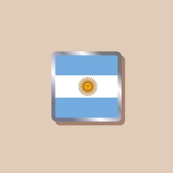 Illustration Argentina Flag Template — Vector de stock