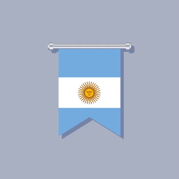 Illustration Argentina Flag Template — Stock Vector