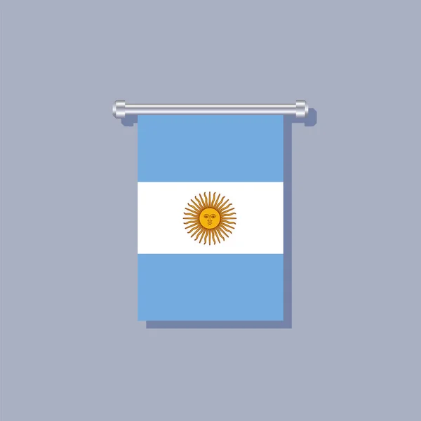 Illustration Argentina Flag Template — 스톡 벡터