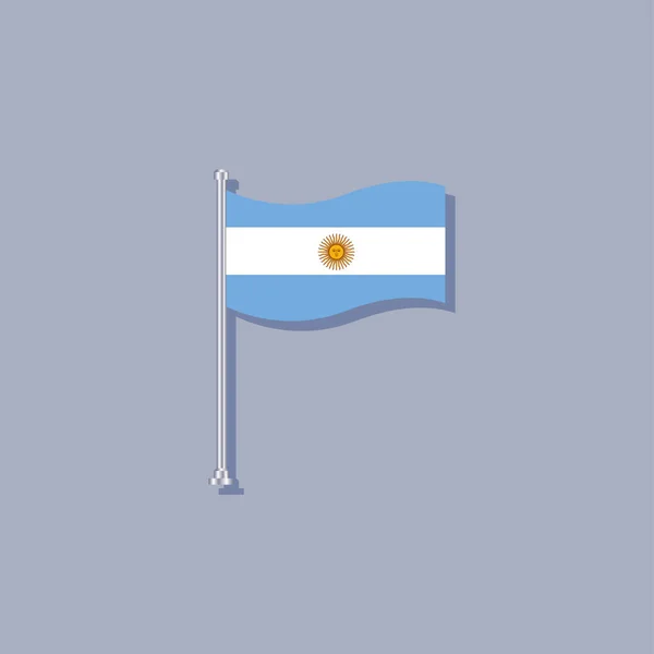 Illustration Argentina Flag Template — Stok Vektör