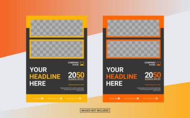 Modern iş yıllık rapor şablonu