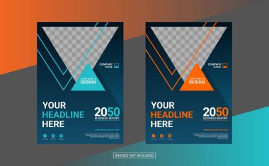 Modern iş yıllık rapor şablonu