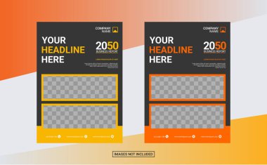 Modern iş yıllık rapor şablonu