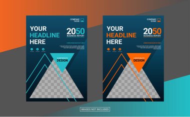 Modern iş yıllık rapor şablonu