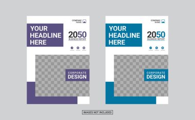 Modern iş yıllık rapor şablonu