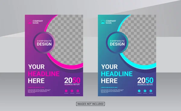 Kreatives Corporate Book Cover Design — Stockvektor