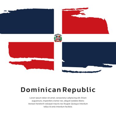 Illustration of Dominican Republic flag Template