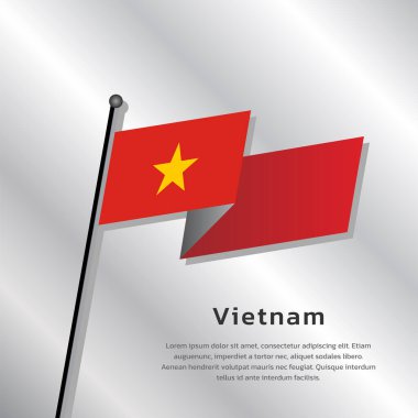 Illustration of Vietnam flag Template