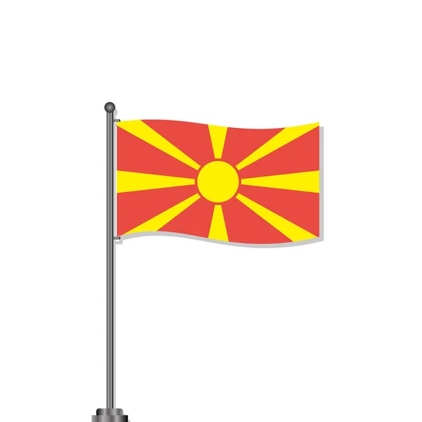 Illustration Modèle Drapeau Macédoine — Image vectorielle