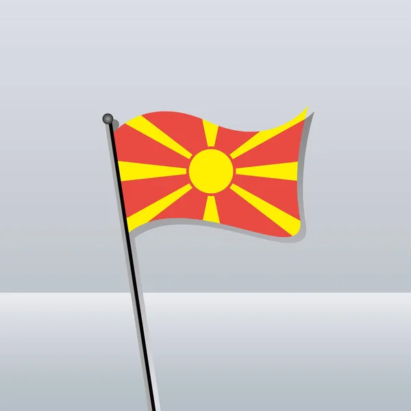 Ilustracja Wzoru Bandery Macedonii — Wektor stockowy