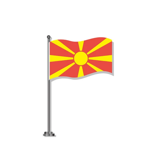 Ilustracja Wzoru Bandery Macedonii — Wektor stockowy