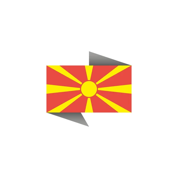 Illustration Der Mazedonischen Flagge Vorlage — Stockvektor