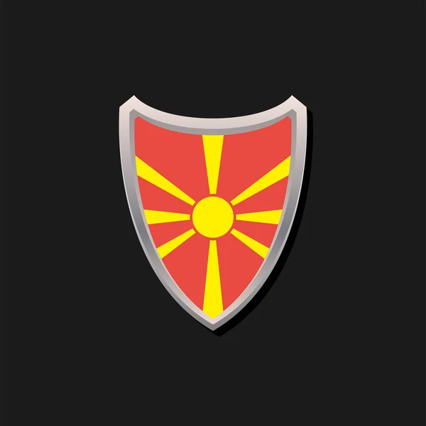 Makedonya Bayrak Şablonu — Stok Vektör