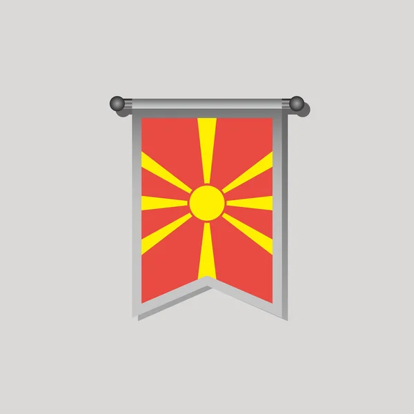 Plantilla Bandera Macedonia — Vector de stock