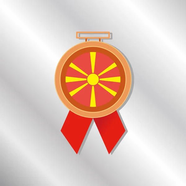 Afbeelding Van Het Vlaggensjabloon Macedonië — Stockvector