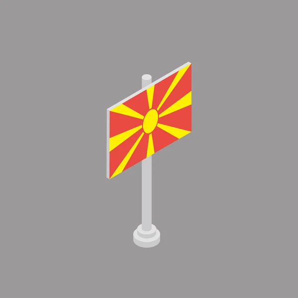 Plantilla Bandera Macedonia — Archivo Imágenes Vectoriales