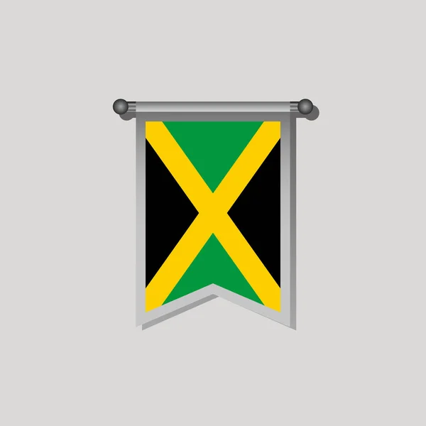 Illustration Jamaica Flag Template — Stockvektor