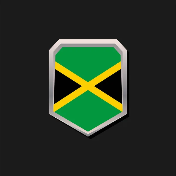 Illustration Jamaica Flag Template — Stok Vektör