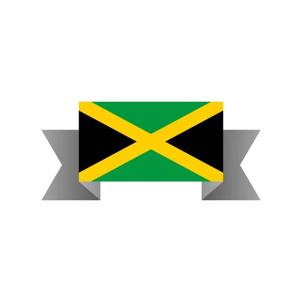 Illustration Jamaica Flag Template — 스톡 벡터