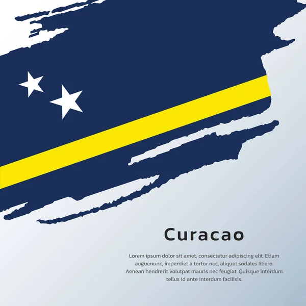 Illustration Curacao Flag Template — Vetor de Stock