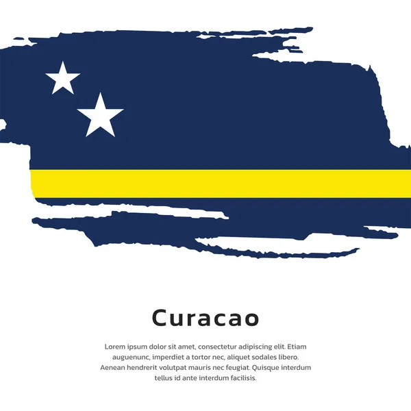 Illustration Curacao Flag Template — Vetor de Stock