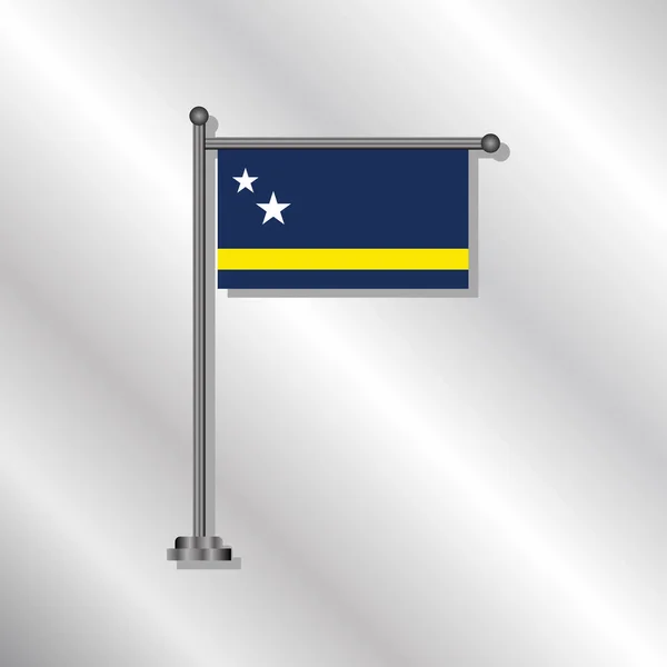 Illustration Curacao Flag Template — 스톡 벡터