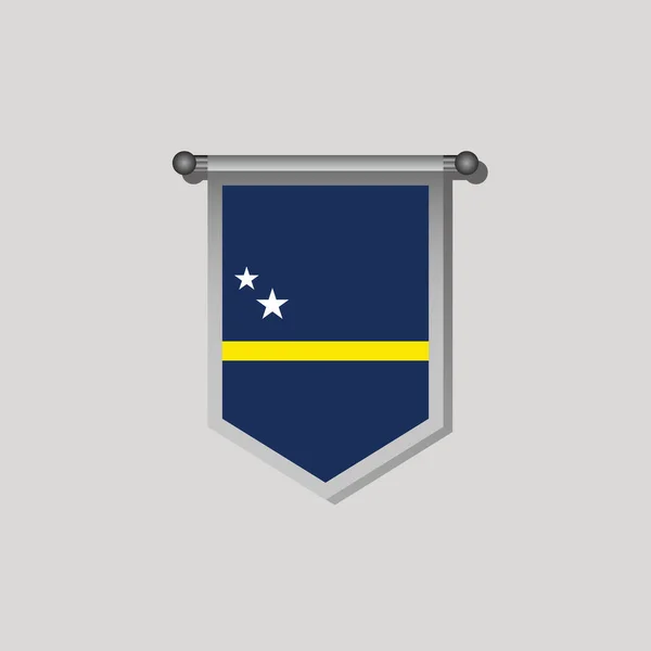 Illustration Curacao Flag Template — Image vectorielle