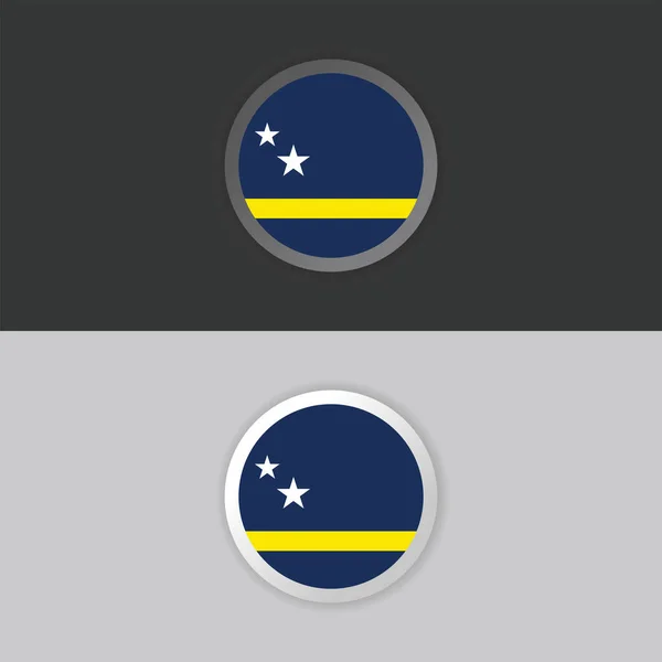 Illustration Curacao Flag Template — Stockvector