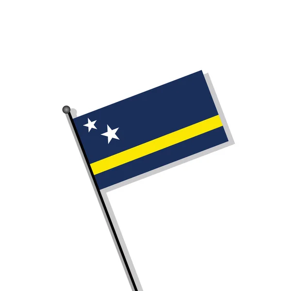 Illustration Curacao Flag Template — Vettoriale Stock