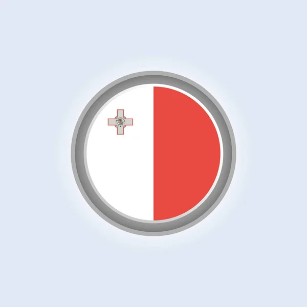 Malta Bayrak Şablonu Görünümü — Stok Vektör
