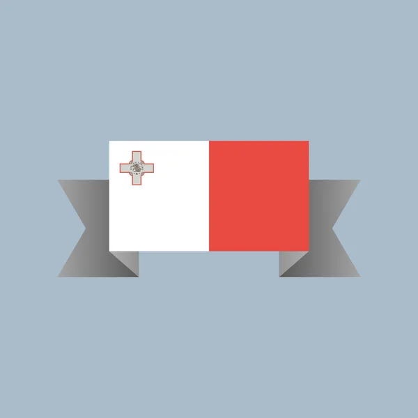 Ilustrace Šablony Vlajky Malty — Stockový vektor