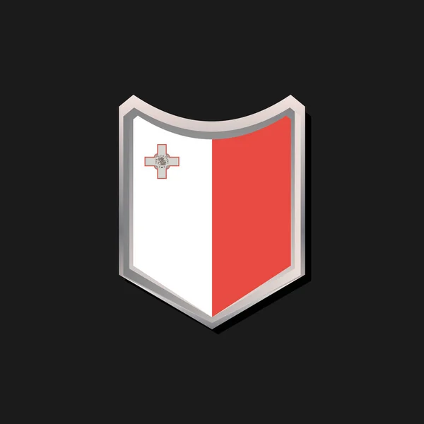 Plantilla Bandera Malta — Archivo Imágenes Vectoriales