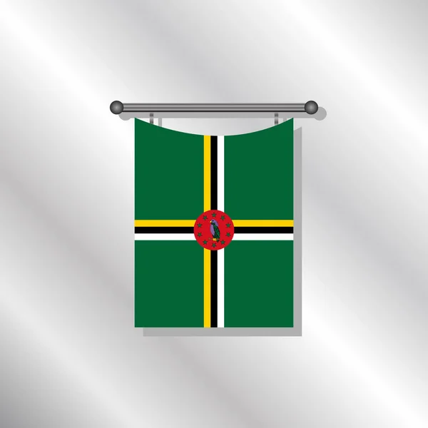 Εικονογράφηση Του Προτύπου Σημαίας Domonica — Διανυσματικό Αρχείο